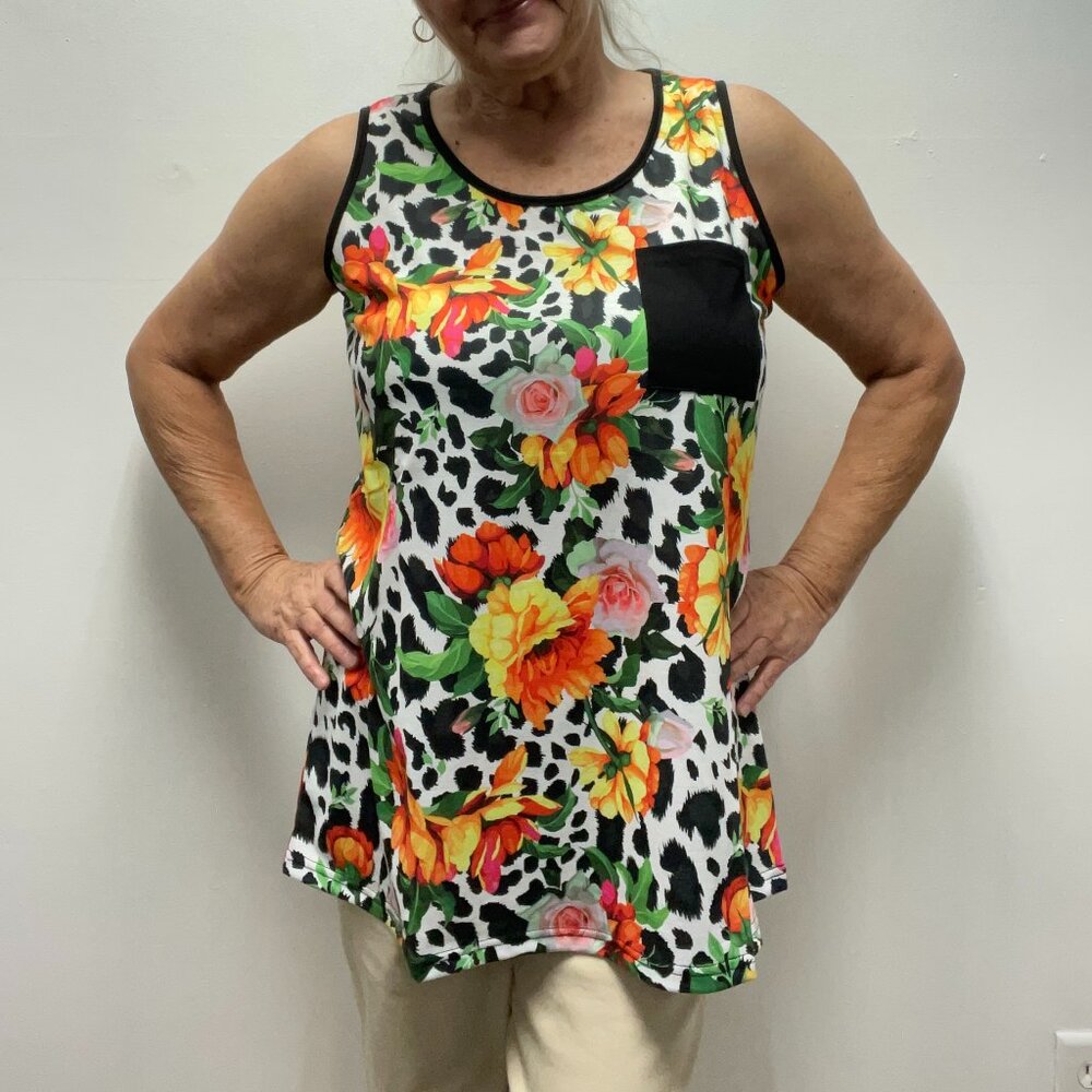 Sleeveless floral top